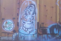 Railcar graffiti